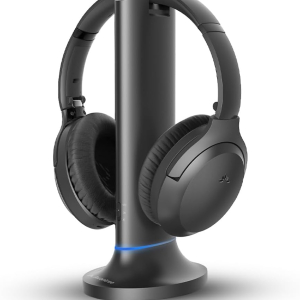 Avantree Opera Plus – Wireless Headphones for TV Watching, Clear Dialogue & Volume Boost for Seniors, Optical Soundbar Passthrough, Charging Transmitter Base