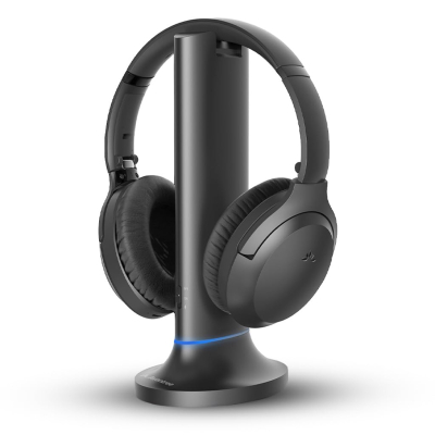 Avantree Opera Plus – Wireless Headphones for TV Watching, Clear Dialogue & Volume Boost for Seniors, Optical Soundbar Passthrough, Charging Transmitter Base