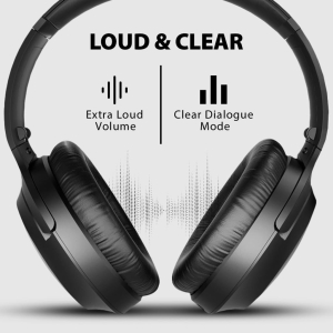 Avantree Opera Plus – Wireless Headphones for TV Watching, Clear Dialogue & Volume Boost for Seniors, Optical Soundbar Passthrough, Charging Transmitter Base
