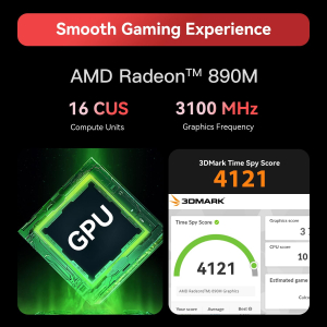 Beelink SER10 MAX AI Mini PC, AMD Ryzen AI 9 HX 470(12C/24T, up to 5.2GHz), 64GB DDR5 1TB PCIe4.0 SSD, Mini Computer 4K Triple Display, USB4/WiFi6/BT5.2/10G LAN, Pre-Installed...