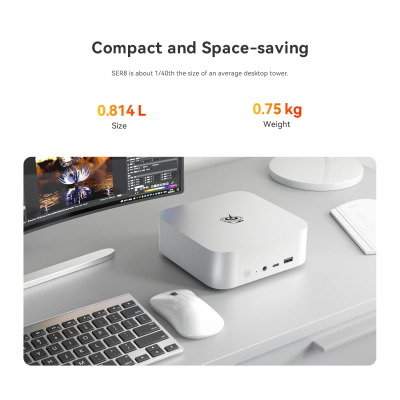 Beelink SER8 Mini PC, AMD Ryzen 7 8845HS (8C/16T, up to 5.1GHz), 32GB DDR5 1TB PCIe4.0 SSD Mini Gaming Computer Windows 11 Pro, 4K Triple Display, HDMI/DP/USB4, 2.5G RJ45/WiFi...