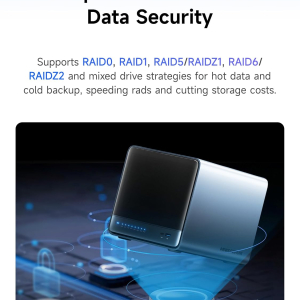 MINISFORUM N5 Air 5-Bay Desktop NAS, AMD Ryzen 7 255, 8C/16T CPU, Radeon 780M, No RAM,No HDD,64GB SSD(MinisCloud OS), 3×M.2 NVMe, 10GbE + 5GbE, OCuLink and USB4 Ports, PCIe x16...