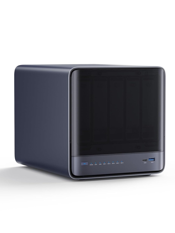 MINISFORUM N5 Air 5-Bay Desktop NAS, AMD Ryzen 7 255, 8C/16T CPU, Radeon 780M, No RAM,No HDD,64GB SSD(MinisCloud OS), 3×M.2 NVMe, 10GbE + 5GbE, OCuLink and USB4 Ports, PCIe x16...