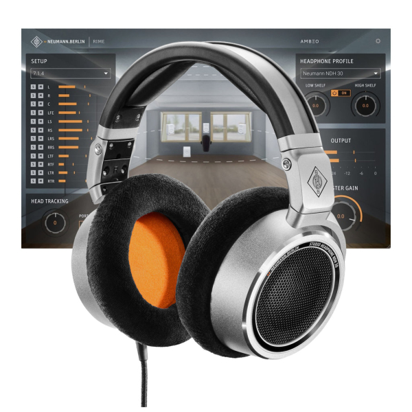 Neumann NDH30 [FREE RIME] Open-back Studio Headphone - Silver with Black and Orange Trim
