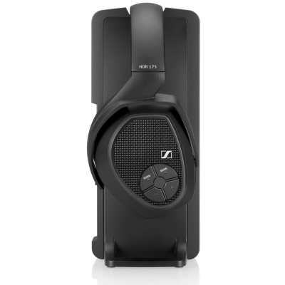 Sennheiser RS 175 RF Wireless Headphones Over Ear for TV System with Bass Boost and Surround Sound Modes, Compact and Ergonomic, Over Ear Headphones for TV Listening, Black