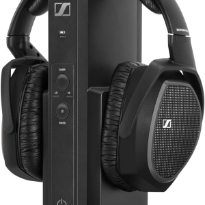 Sennheiser RS 175 RF Wireless Headphones Over Ear for TV System with Bass Boost and Surround Sound Modes, Compact and Ergonomic, Over Ear Headphones for TV Listening, Black