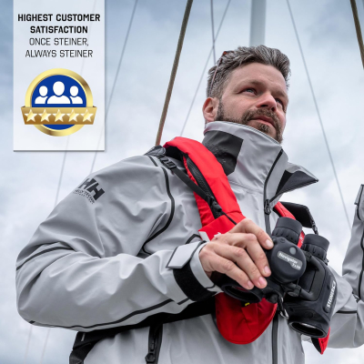 STEINER marine binoculars Navigator 7x30 - German quality optics, open bridge, 5m waterproof, compact and light, for spontaneous sailing trips or when going ashore