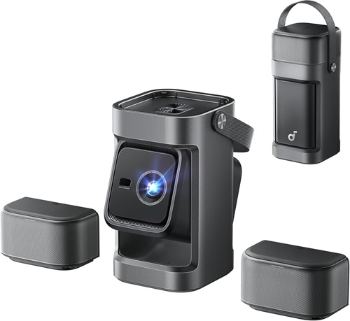 Nebula P1 Portable Projector with Detachable Modules, 650 ANSI Lumens, 1080P Full HD, 20W Truly 2.0 Surround Sound, 130° Built-in Gimbal, Auto Adjustment, 180" Big Screen, Carry Handle