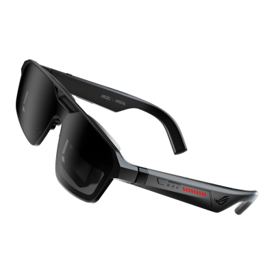 ASUS ROG XREAL R1 Gaming AR Glasses, Micro-OLED FHD, 240Hz Refresh Rate, 3DoF, Spatial Audio, USB-C, for ROG Ally, PS5, Xbox, iPhone 15/16 and Android, 91g