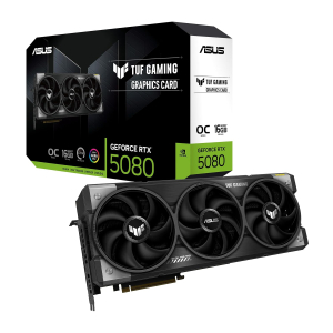 ASUS TUF Gaming GeForce RTX 5080 16GB GDDR7 OC Edition Gaming Graphics Card (PCIe 5.0, HDMI/DP 2.1, 3.6-slot, military-grade components, protective PCB coating, axial-tech fans,...