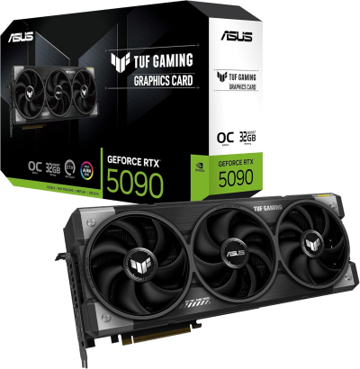 ASUS TUF Gaming GeForce RTX 5080 16GB GDDR7 OC Edition Gaming Graphics Card (PCIe 5.0, HDMI/DP 2.1, 3.6-slot, military-grade components, protective PCB coating, axial-tech fans,...