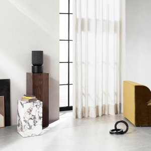 Bang & Olufsen Beosound Balance – WiFi Bluetooth Home Speaker, Premium 360 Sound, Design Award Winner, Powerful Speaker for Living Room - Black Oak