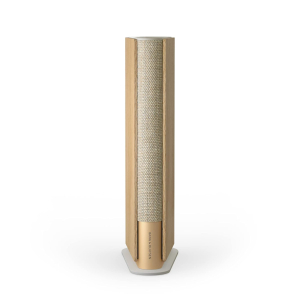 Bang & Olufsen Beosound Emerge – Compact Bookshelf Speaker, WiFi Bluetooth, Ultra-Wide Sound, Slim Design Home Speaker, Eco-responsible Circular Speaker - Gold Tone
