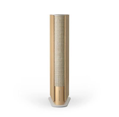 Bang & Olufsen Beosound Emerge – Compact Bookshelf Speaker, WiFi Bluetooth, Ultra-Wide Sound, Slim Design Home Speaker, Eco-responsible Circular Speaker - Gold Tone