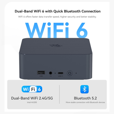 Beelink EQi13 Mini PC, Intel Core i5 13500H (up to 4.7GHz) 12C/16T, 16GB LPDDR5 500GB M.2 PCIe4.0 SSD Mini Computer Windows 11 Pro,4K Dual Display/HDMI/Type-C/WiFi 6/BT5.2/Dual...