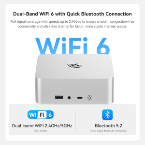 Beelink EQi13 Pro Mini PC, Intel Core i5 13500H (up to 4.7GHz) 12C/16T, Mini Computer 32GB DDR4 500GB PCIe4.0 SSD, Desktop Computer Windows 11 Pro Built-in PSU/Dual Display/Dual...
