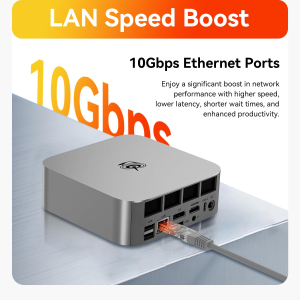 Beelink SER9 MAX Mini PC, AMD Ryzen 7 260(8C/16T, up to 5.1GHz), 64GB DDR5 1TB M.2 PCIe4.0 SSD, 4K Triple Display HDMI/DP/USB4 Mini Computer Windows11 Pro, 10Gbps LAN, WiFi6, BT5.2