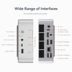 Beelink SER9 Pro Mini PC, AMD Ryzen AI 9 HX 370 (12C/24T up to 5.1GHz), 32GB LPDDR5X RAM 1TB M.2 PCIe4.0 SSD Mini Gaming Computer Windows 11 Pro, USB4.0/DP/HDMI/ 2.5G LAN/WiFi6...