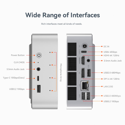 Beelink SER9 Pro Mini PC, AMD Ryzen AI 9 HX 370 (12C/24T up to 5.1GHz), 32GB LPDDR5X RAM 1TB M.2 PCIe4.0 SSD Mini Gaming Computer Windows 11 Pro, USB4.0/DP/HDMI/ 2.5G LAN/WiFi6...