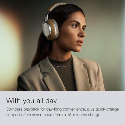 Bowers & Wilkins Px8 Wireless Headphones, Noise Cancelling Over-Ear Bluetooth Headphones with High-Resolution Audio, 6-Mic ANC, Fast-Charge, 30-Hour Battery Life - Black
