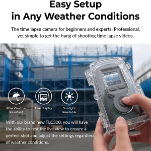 Brinno BCC300-M Time Lapse Bundle, Outdoor Timelapse Recording, Long Battery Life, HDR FHD1080P, IPX4 Waterproof Housing, Wall Mount and LCD Screen