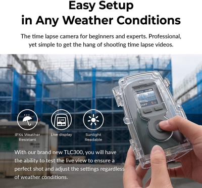 Brinno BCC300-M Time Lapse Bundle, Outdoor Timelapse Recording, Long Battery Life, HDR FHD1080P, IPX4 Waterproof Housing, Wall Mount and LCD Screen