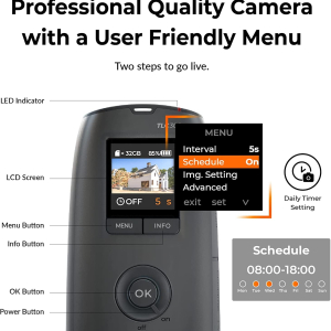 Brinno BCC300-M Time Lapse Bundle, Outdoor Timelapse Recording, Long Battery Life, HDR FHD1080P, IPX4 Waterproof Housing, Wall Mount and LCD Screen