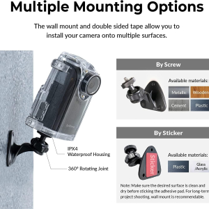 Brinno BCC300-M Time Lapse Bundle, Outdoor Timelapse Recording, Long Battery Life, HDR FHD1080P, IPX4 Waterproof Housing, Wall Mount and LCD Screen