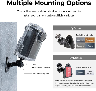 Brinno BCC300-M Time Lapse Bundle, Outdoor Timelapse Recording, Long Battery Life, HDR FHD1080P, IPX4 Waterproof Housing, Wall Mount and LCD Screen