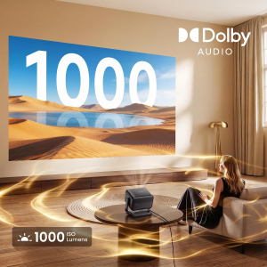 Dangbei N3 Max Projector 4K Support, VIDAA OS【Netflix Included & Live Channels】, 1000 ISO Lumens Portable VideoProjector Outdoor, Home Cinema, Bedroom, Smart Projector with...