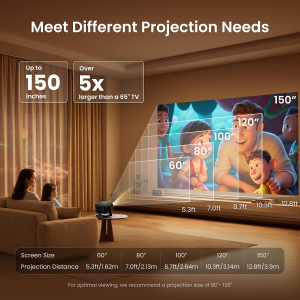 Dangbei N3 Max Projector 4K Support, VIDAA OS【Netflix Included & Live Channels】, 1000 ISO Lumens Portable VideoProjector Outdoor, Home Cinema, Bedroom, Smart Projector with...