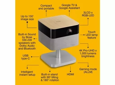 Epson EF-72 Lifestudio Flex Oak Projector