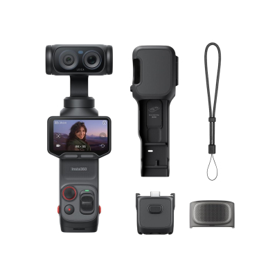 Insta360 Luna Ultra - 8K Vlogging Camera with Dual Leica Lenses, 12× Zoom, 1" Sensor, Detachable 2" Touchscreen, Triple AI Chip, Pocket Gimbal Camera for Vlog Photography