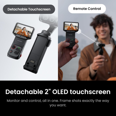 Insta360 Luna Ultra Creator Bundle - 8K Vlogging Camera with Dual Leica Lenses, 12× Zoom, 1" Sensor, Detachable 2" Touchscreen, Triple AI Chip, Pocket Gimbal Camera for Vlog...