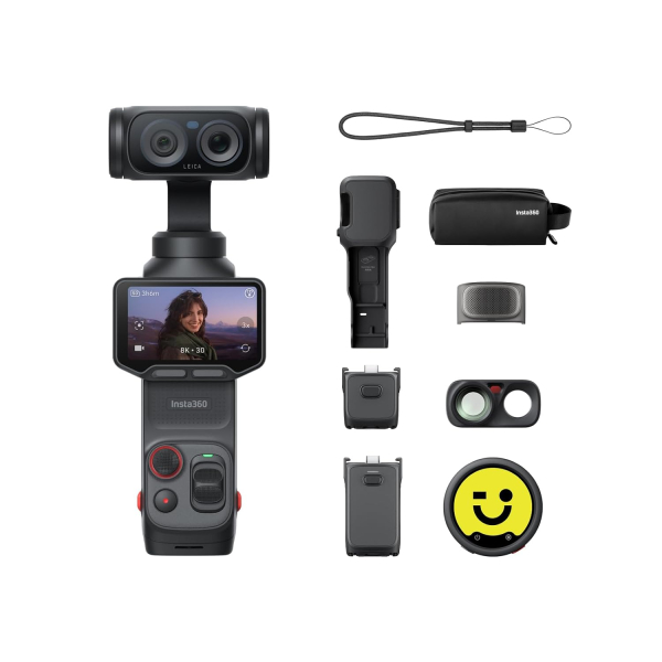 Insta360 Luna Ultra Creator Bundle - 8K Vlogging Camera with Dual Leica Lenses, 12× Zoom, 1" Sensor, Detachable 2" Touchscreen, Triple AI Chip, Pocket Gimbal Camera for Vlog...