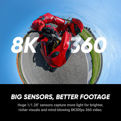 Insta360 X5 MM93 Championship Edition - Waterproof 8K 360 Camera, Leading Low-Light Performance, Invisible Selfie Stick Effect, Tough and Replaceable Lenses, 205-Min Battery,...