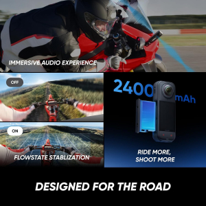 Insta360 X5 MM93 Championship Edition - Waterproof 8K 360 Camera, Leading Low-Light Performance, Invisible Selfie Stick Effect, Tough and Replaceable Lenses, 205-Min Battery,...