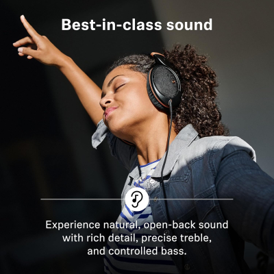 Sennheiser HD 505 Wired Headphones Over Ear With Transparent Sound and Controlled Bass, Enhanced Comfort Open Ear Headphones for Music, Work, Gaming, Audiophiles, Students,...
