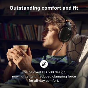 Sennheiser HD 505 Wired Headphones Over Ear With Transparent Sound and Controlled Bass, Enhanced Comfort Open Ear Headphones for Music, Work, Gaming, Audiophiles, Students,...