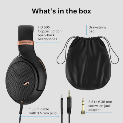 Sennheiser HD 505 Wired Headphones Over Ear With Transparent Sound and Controlled Bass, Enhanced Comfort Open Ear Headphones for Music, Work, Gaming, Audiophiles, Students,...