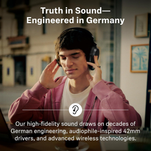Sennheiser MOMENTUM 5 Wireless Noise Cancelling Headphones – Bluetooth Headphones with Crystal‑Clear Calls, Adaptive ANC, Over‑Ear Design, 57‑Hour Battery, Dolby Atmos and...