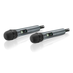 Sennheiser XSW 1-825 DUAL-E 2-Channel Wireless Microphone System for Singers & Presenters | Evolution Mic Capsules, Integrated Antennas & up to 10 Compatible Channels (508267)