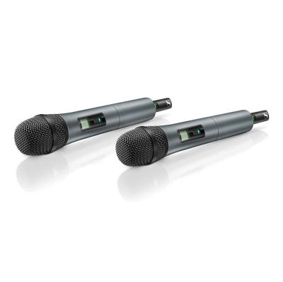 Sennheiser XSW 1-825 DUAL-E 2-Channel Wireless Microphone System for Singers & Presenters | Evolution Mic Capsules, Integrated Antennas & up to 10 Compatible Channels (508267)