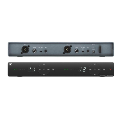 Sennheiser XSW 1-825 DUAL-E 2-Channel Wireless Microphone System for Singers & Presenters | Evolution Mic Capsules, Integrated Antennas & up to 10 Compatible Channels (508267)