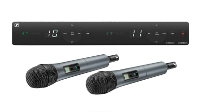 Sennheiser XSW 1-825 DUAL-E 2-Channel Wireless Microphone System for Singers & Presenters | Evolution Mic Capsules, Integrated Antennas & up to 10 Compatible Channels (508267) Sennheiser XSW 1-825 DUAL-E 2-Channel Wireless Microphone System for Singers & Presenters | Evolution Mic Capsules, Integrated Antennas & up to 10 Compatible Channels (508267)