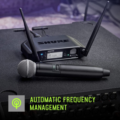 Shure GLXD14+/MX53 Dual Band Pro Digital Wireless Microphone System for Broadcast, Church, Presentations - 12-Hour Battery Life, 100 ft Range | MX153 Headset Mic, Single Channel...