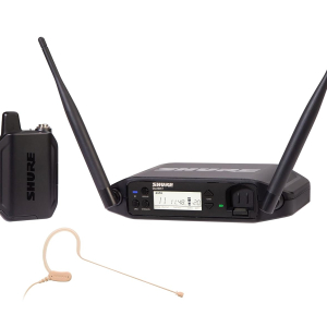 Shure GLXD14+/MX53 Dual Band Pro Digital Wireless Microphone System for Broadcast, Church, Presentations - 12-Hour Battery Life, 100 ft Range | MX153 Headset Mic, Single Channel...
