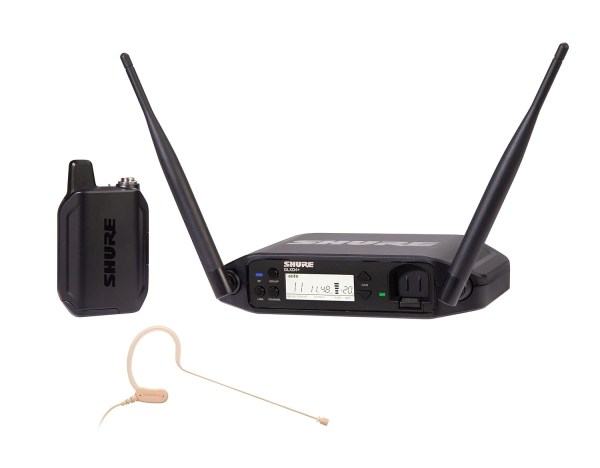 Shure GLXD14+/MX53 Dual Band Pro Digital Wireless Microphone System for Broadcast, Church, Presentations - 12-Hour Battery Life, 100 ft Range | MX153 Headset Mic, Single Channel...