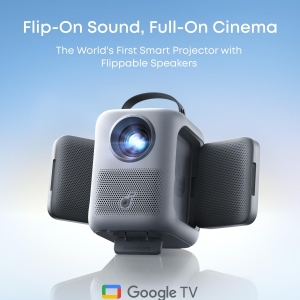 soundcore Nebula P1i Smart Portable Projector with Google TV | 1080p Full HD, 380 ANSI Lumens, Wi-Fi & Bluetooth, Flippable Design, All-Glass Lenses, Dolby Audio, Dual 10W Stereo