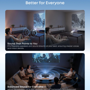 soundcore Nebula P1i Smart Portable Projector with Google TV | 1080p Full HD, 380 ANSI Lumens, Wi-Fi & Bluetooth, Flippable Design, All-Glass Lenses, Dolby Audio, Dual 10W Stereo